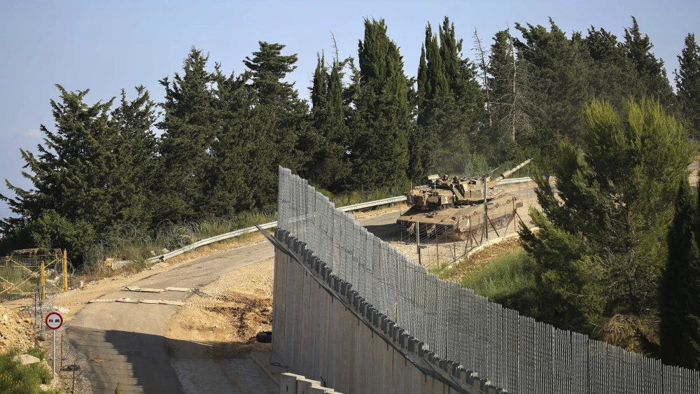 An Israeli army Merkava tank takes part in routine manuevers near Southern Lebanon on June 2, 2020. Photo by David Cohen/Flash90.