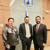 From left: Knesset member Tatiana Mazarsk, MK Uriel Buso and former MK Dov Lipman, founder and CEO of Yad L’Olim. Credit: Courtesy of Yad L’Olim.