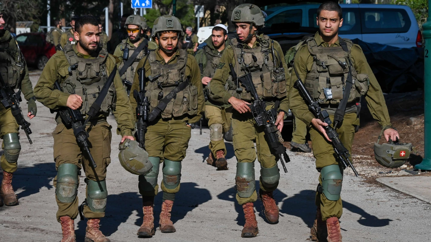 A community emergency squad trains with IDF soldiers, simulating a terrorist infiltration scenario, in northern Israel, Jan. 18, 2024. Photo by Michael Giladi/Flash90.