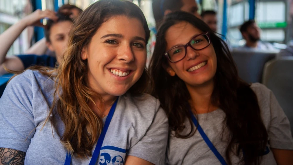 Hali Haber, Director of Campus Programming and Strategic Relationships for CAMERA, and Aviva Rosenschein, CAMERA’s International Campus Director. Credit: CAMERA on Campus.