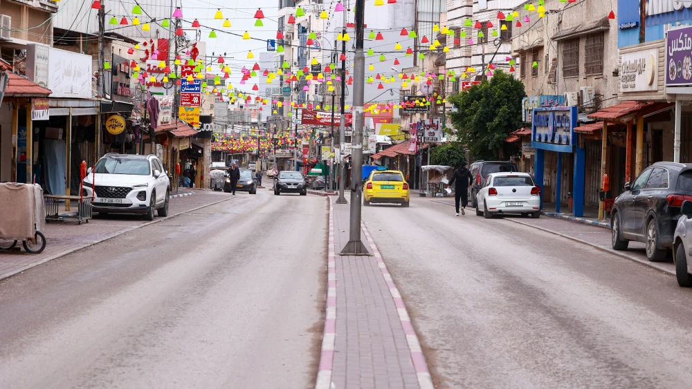 Shops remain closed during a general strike in the city of Qalqilya on April 1, 2026, in condemnation of the approval of a law on the execution of Palestinian prisoners. Photo by Mohammad Nazal / Middle East Images / AFP via Getty Images.