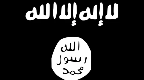 The flag of the jihadist terrorist group Islamic State of Iraq and Greater Syria (ISIS). Source: Wikimedia Commons.
