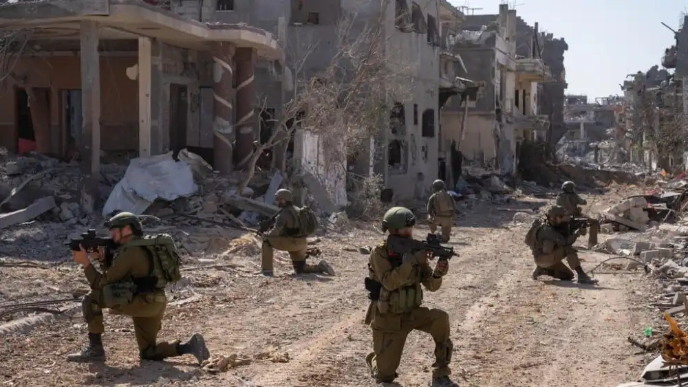 Israeli troops operating in the Hamas-ruled Gaza Strip, Nov. 11, 2023. Credit: IDF.