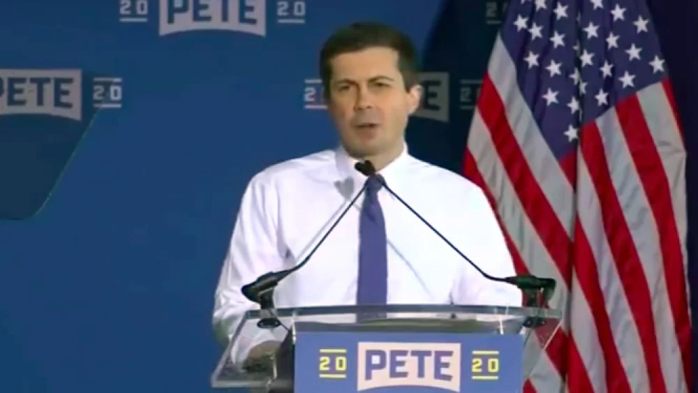 Pete Buttigieg, mayor of South Bend, Ind., announces his 2020 presidential campaign in South Bend on April 14, 2019. Credit: Screenshot.