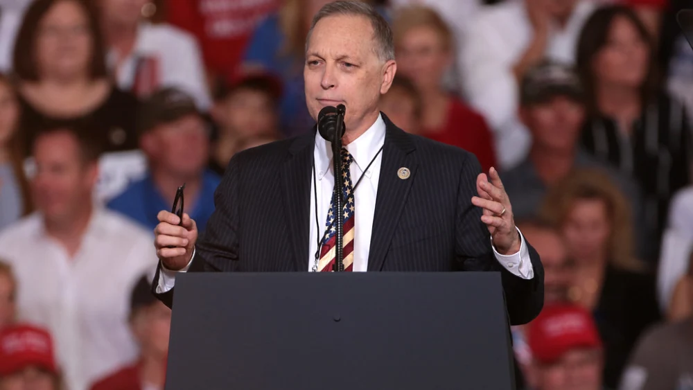 Rep. Andy Biggs (R-Ariz.) at Phoenix-Mesa Gateway Airport in Arizona. Credit: Gage Skidmore/Flickr.