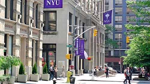 New York University’s campus in Greenwich Village. Credit: Wikimedia Commons.