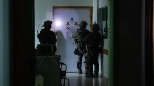 Israeli special forces conduct searches at Shifa Hospital in Gaza City, Nov. 15, 2023. Credit: IDF.