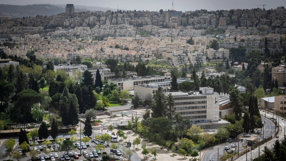 View of the Hebrew University in Givat Ram, Jerusalem, on April 7, 2025. Photo by Oren Ben Hakoon/Flash90.