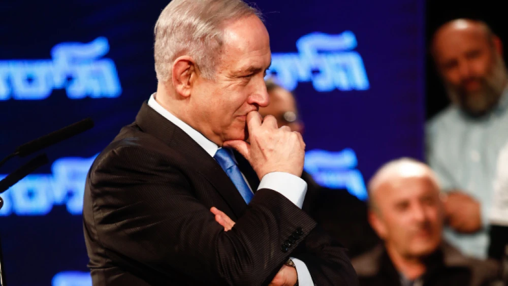 Israeli Prime Minister Benjamin Netanyahu at a Likud Party event in Lod, Israel, on Feb. 11, 2020. Photo by Flash90.