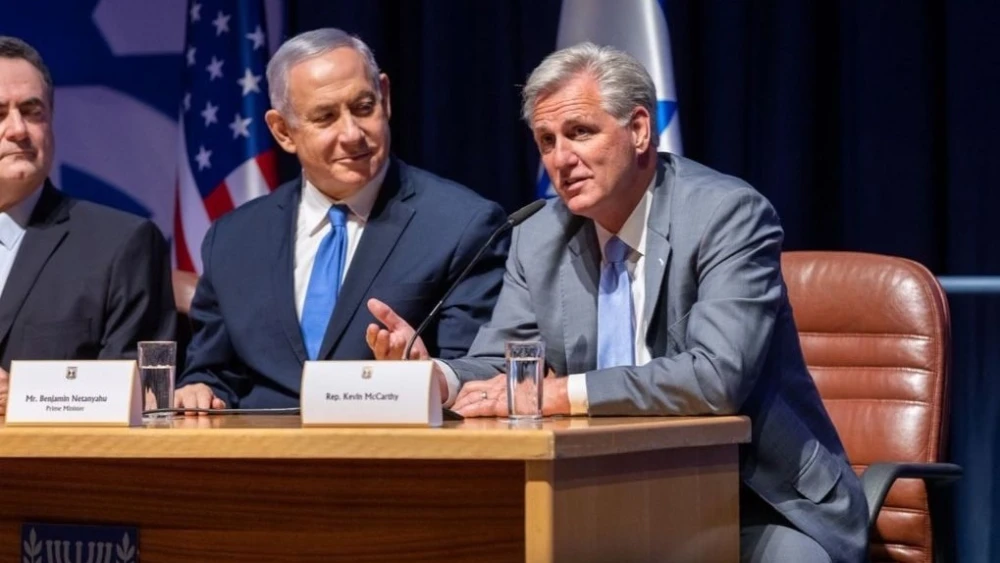 Prime Minister Benjamin Netanyahu and Rep. Kevin McCarthy in Jerusalem, Aug. 12, 2019. Credit: Kevin McCarthy/Speaker of the House website.