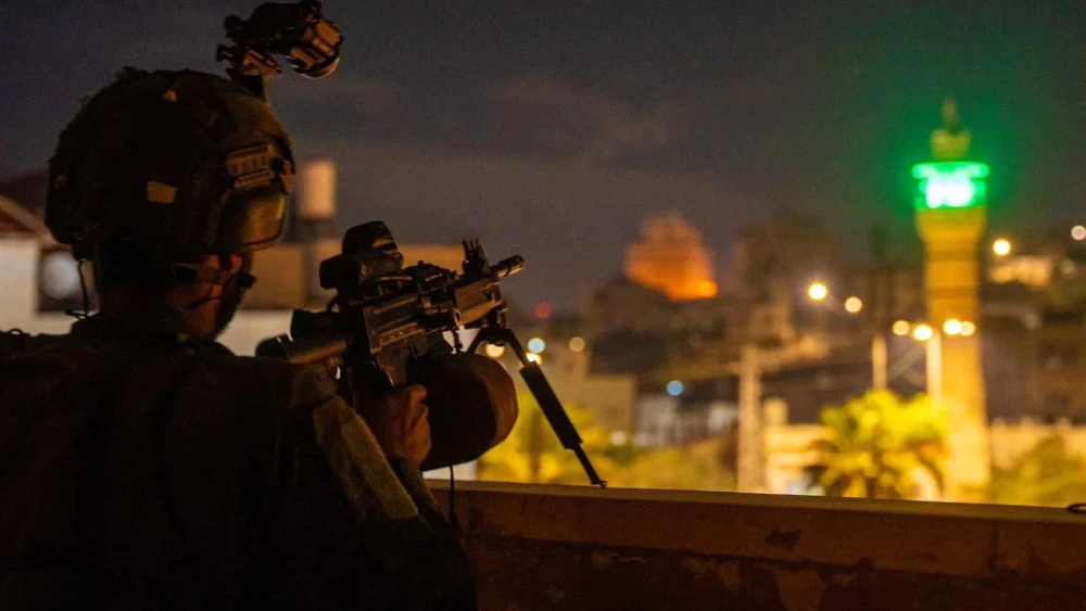 An Israeli soldier during a counter-terrorism operation in Judea and Samaria, February 2025. Credit: IDF.