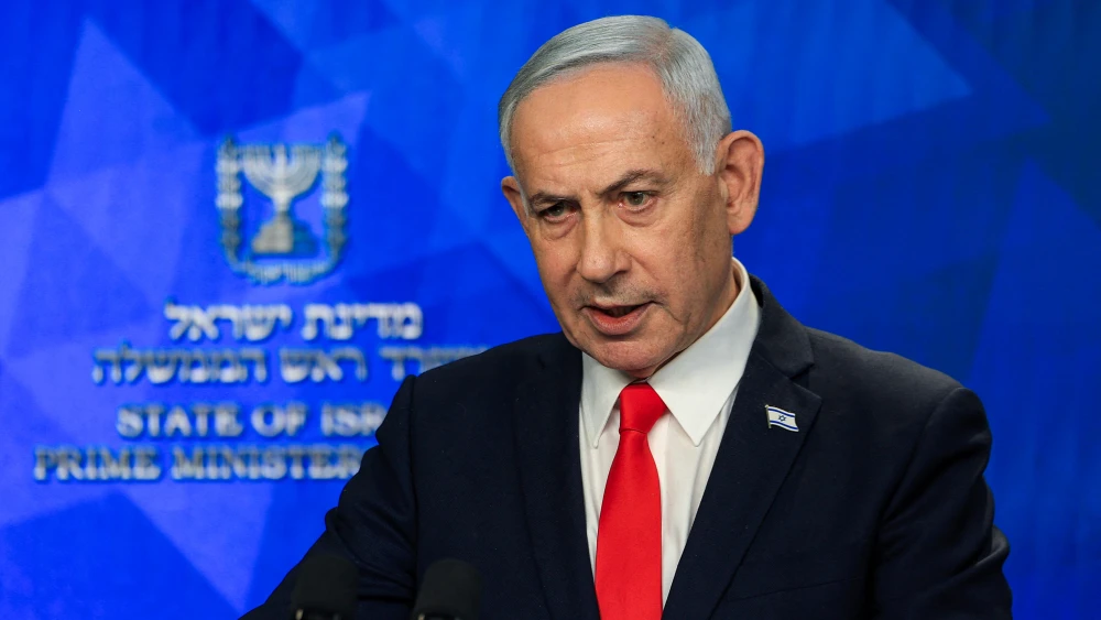 Israeli Prime Minister Benjamin Netanyahu gives a press conference in Jerusalem, June 15, 2026. Photo by Ronen Zvulun/POOL/AFP via Getty Images.