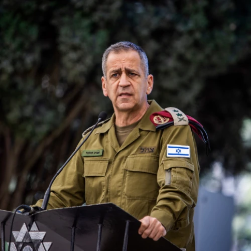 IDF Chief of Staff Lt. Gen. Aviv Kochavi attends a ceremony of the Aharai! Youth Program, at Mount Herzl in Jerusalem on June 17, 2022. Photo by Flash90.