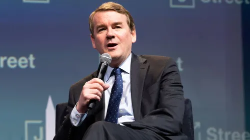 Sen. Michael Bennet (D-Colo.), who is running for the 2020 Democratic presidential nomination, at the annual J Street Conference in Washington, D.C., on Oct. 28, 2019. Credit: Michael Brochstein/Split Stone Media.