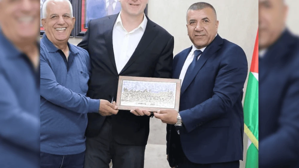 George Noll, the head of the U.S. Office of Palestinian Affairs in Jerusalem, meets the Palestinian Authority governor of Hebron, Khaled Doudin, in the Judea city, May 29, 2024. Credit: U.S. Department of State.
