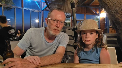 Tom Hand and his daughter Emily, who was kidnapped by Hamas on Oct. 7, 2023. Courtesy of Tom Hand.
