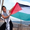 An activist sailing on the Sumud Flotilla, September 2025. Photo by: Gulcin Bekar/Global Sumud Flotilla.