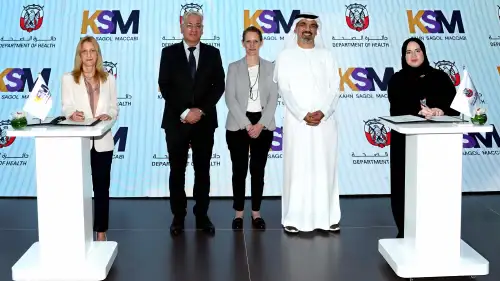 The signing ceremony between the Abu Dhabi Department of Health and Israel's Kahn Sagol Maccabi Research and Innovation Center, Jan. 31, 2023. Credit: Abu Dhabi MoH.