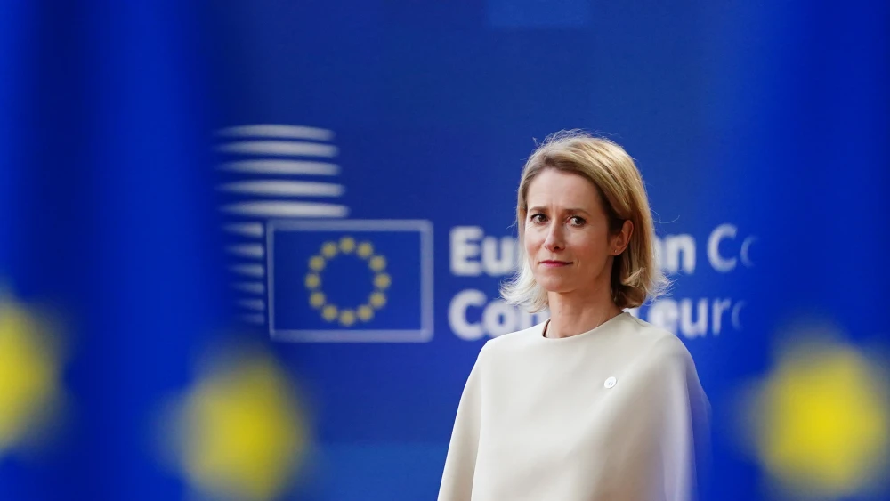 Kaja Kallas, the E.U.'s high representative for foreign affairs, arrives at a European Council meeting in Brussels, June 18, 2026. Photo by Pier Marco Tacca/Getty Images.