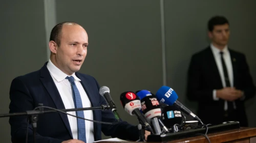 Former Israeli defense minister Naftali Bennett at a press conference in Ariel, in Judea and Samaria, on Jan. 26, 2020. Photo by Sraya Diamant/Flash90.
