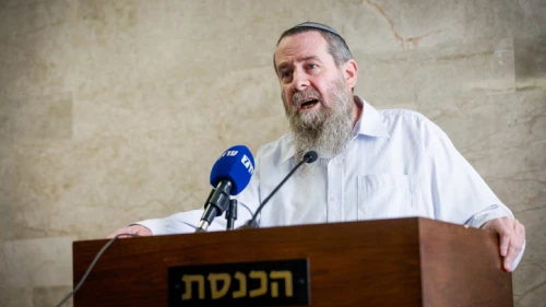 Noam Party Chairman Avi Maoz speaks at the Knesset, Dec. 5, 2022. Photo by Olivier Fitoussi/Flash90.