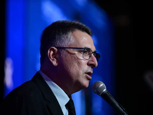 New Hope Party chief Gideon Sa'ar at a conference of the Israel Bar Association in Tel Aviv, Sept. 3, 2024. Photo by Tomer Neuberg/Flash90.