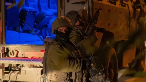 Israeli soldiers during overnight counterterror operations in Judea and Samaria. Credit: IDF.
