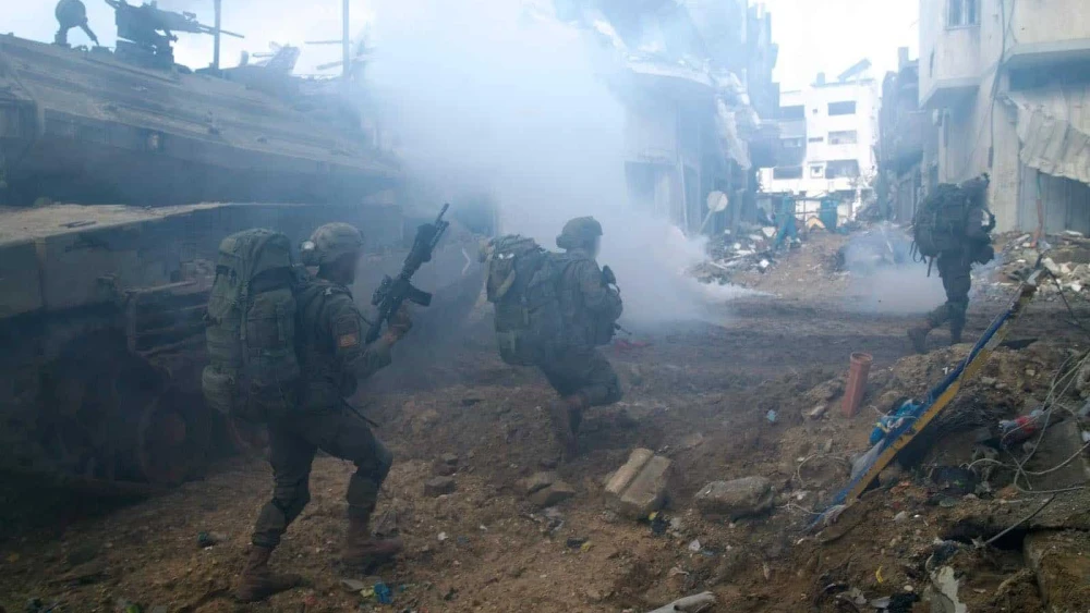 Israeli troops operating in the Hamas-ruled Gaza Strip, Dec. 18, 2023. Credit: IDF.