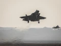An IAF “Adir” (F-35I) fighter jet during the “Blue Flag” international aerial training exercise at Ovda Airbase about 25 miles north of Eilat, Nov. 11, 2019. Photo by Yonatan Sindel/Flash90.