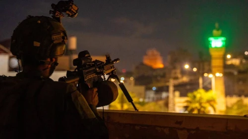 An Israeli soldier during a counter-terrorism operation in Judea and Samaria, February 2025. Credit: IDF.