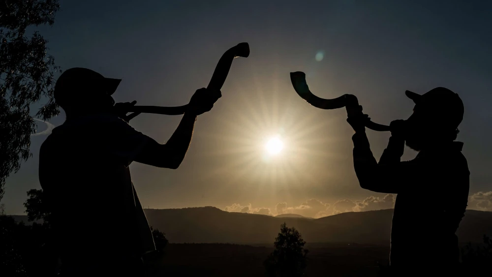 Blowing Shofar Near Lebanon