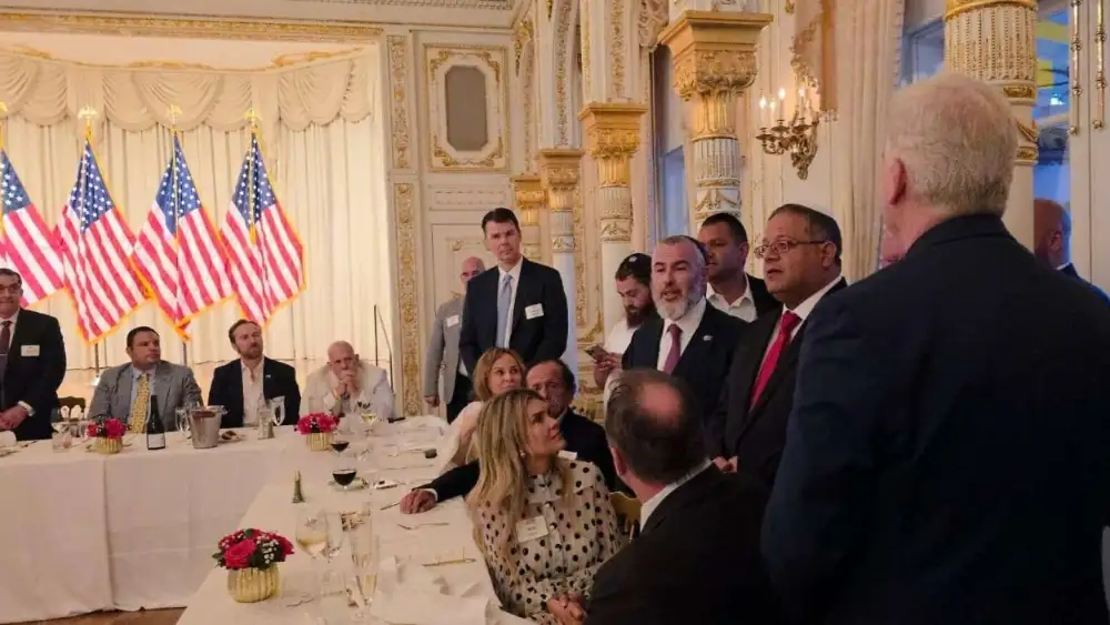Israeli National Security Minister Itamar Ben-Gvir meets with senior members of the Republican Party at U.S. President Donald Trump's Mar-a-Lago estate in Palm Beach, Fla., April 22, 2025. Credit: Itamar Ben-Gvir/X.