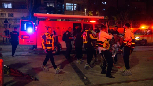 Security and rescue forces at the scene of a deadly shooting attack in Jerusalem's Neve Ya'akov neighborhood, Jan. 27, 2023. Photo by Olivier Fitoussi/Flash90.