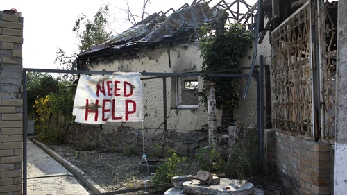 A plea for assistance in eastern Ukraine. Credit: JDC.