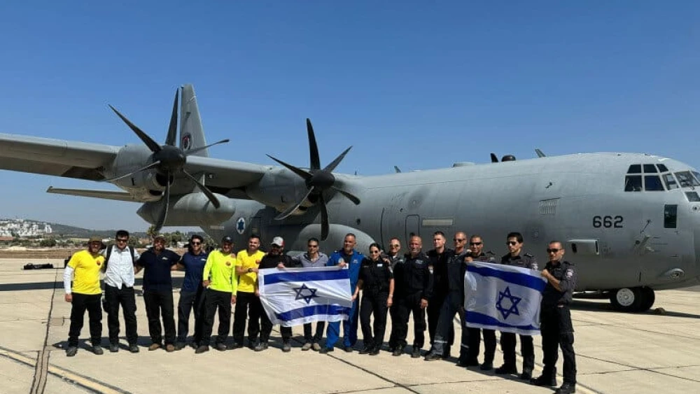 The Israeli firefighting team being sent to Cyprus, Aug. 7, 2023. Credit: Prime Minister's Office.