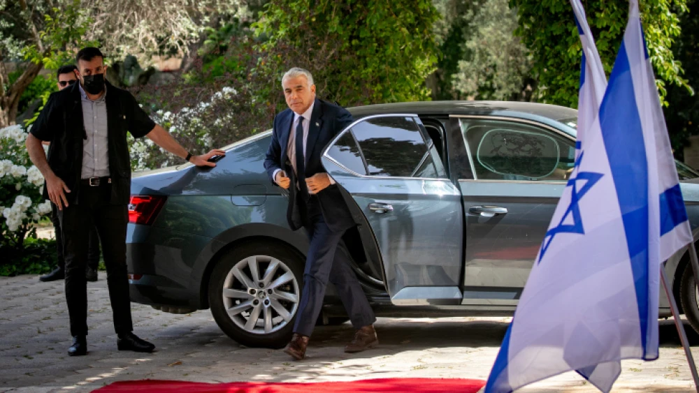 Head of the Yesh Atid Party Yair Lapid in Jerusalem on May 5, 2021. Photo by Olivier Fitoussi/Flash90.