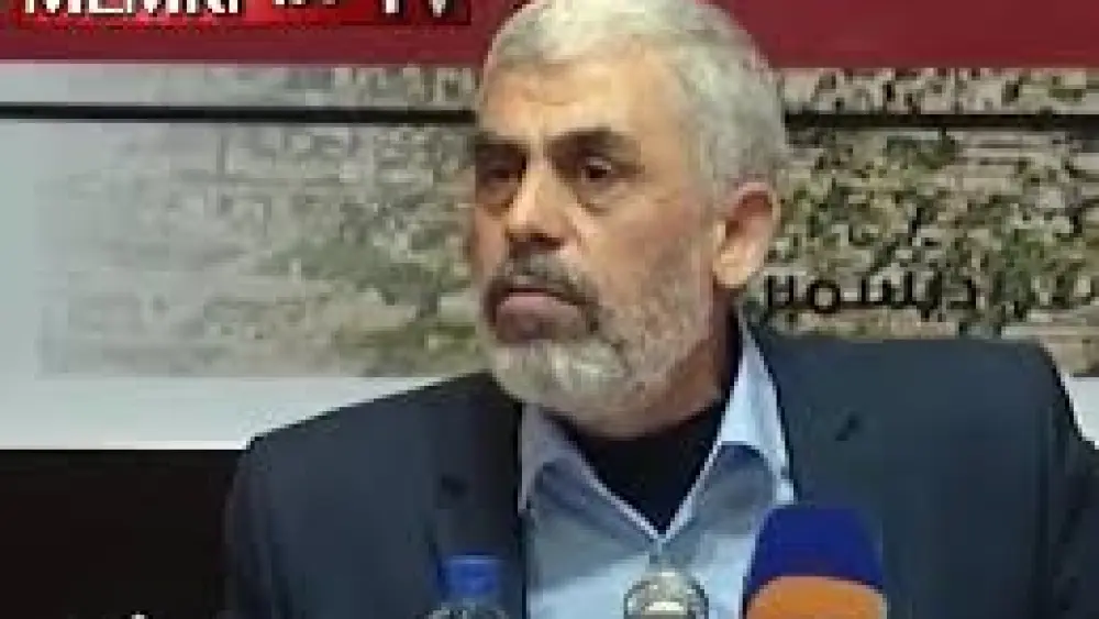 Hamas Gaza political bureau head Yahya Sinwar. (MEMRI)
