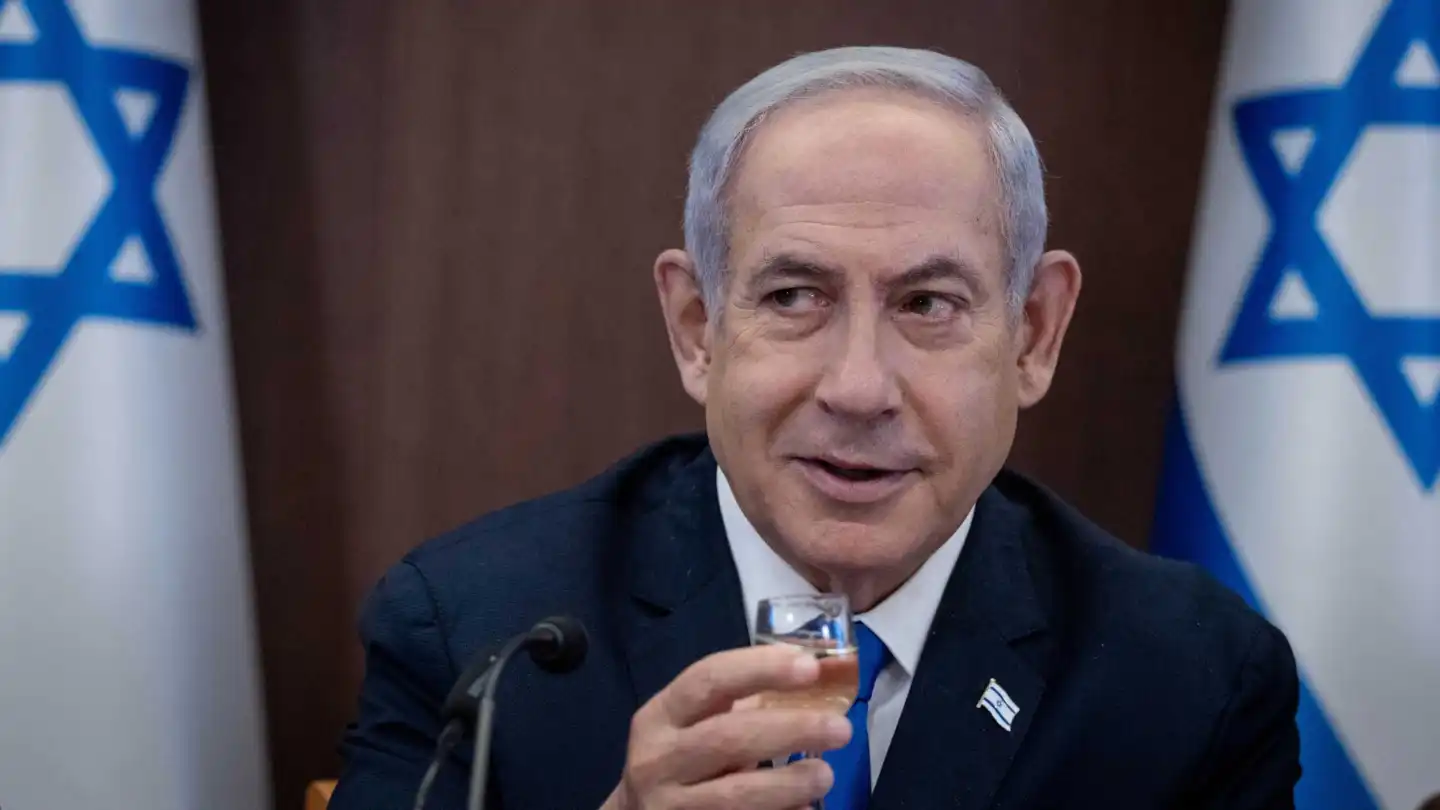 Israeli Prime Minister Benjamin Netanyahu leads a government conference at the Prime Minister's Office in Jerusalem on Sept. 10, 2023. Credit: Chaim Goldberg/Flash90