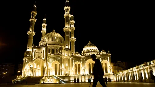The Heydar Mosque in Baku, Azerbaijan, Oct. 11, 2019. Photo by Nati Shohat/Flash 90.