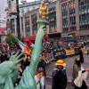 Pro-Palestinian activists join a “Nakba Day” march amid the ongoing Israel-Gaza conflict, in New York City on May 15, 2026. Photo by Adam Gray/Getty Images.