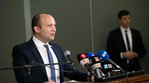 Israeli Defense Minister Naftali Bennett delivers a statement to the media on Jan. 26, 2020. Photo by Sraya Diamant/Flash90.