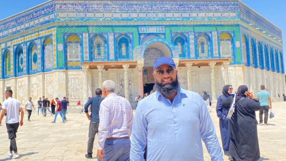 Noor Dahri on the Temple Mount in Jerusalem. Source: Twitter.