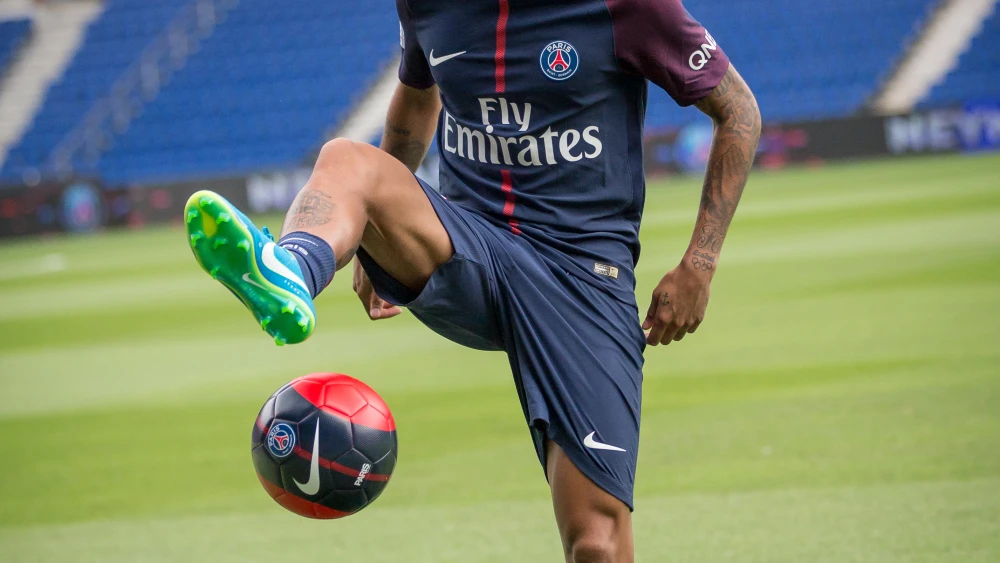 Neymar with for Paris Saint-Germain, Aug. 4, 2017. Credit: Antoine Dellenbach/Paris via Wikimedia Commons.