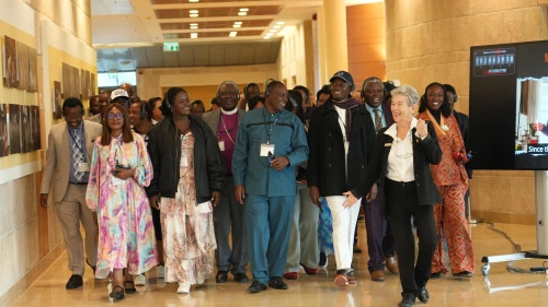 Evangelical leaders from Africa tour the Knesset in Jerusalem during a visit to Israel. Credit: Dudu Koren