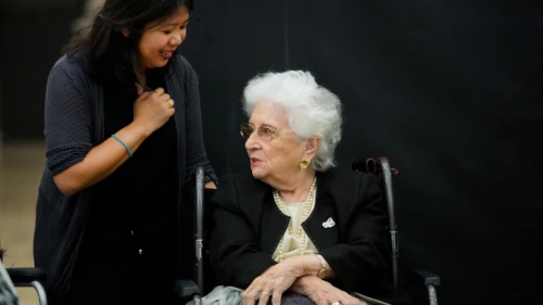 Ruth Dayan, founder of the Maskit fashion house and active in many social causes, was the first wife of the late Israeli general and politician Moshe Dayan, Oct. 6, 2015. Photo by Flash90.