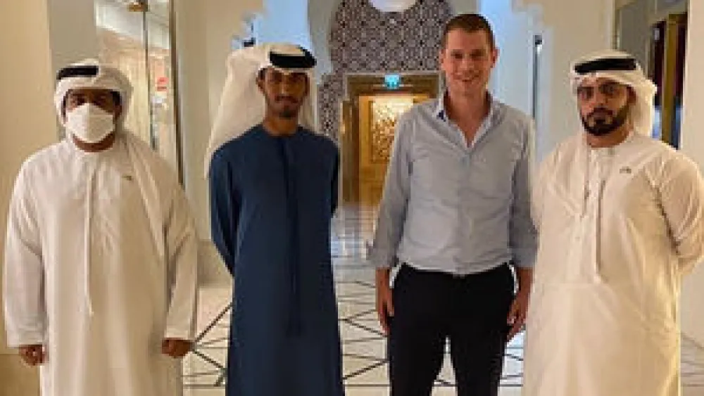 Asher Fredman (second right), CEO of Gulf-Israel Green Ventures the UAE. Credit: Gulf-Israel Green Ventures.