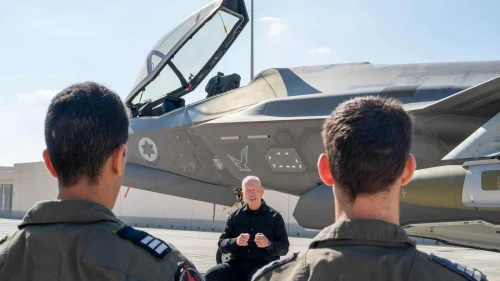 Israeli Defense Minister Yoav Gallant visits the IAF airbase in Nevatim, July 14, 2024. Photo by Ariel Hermoni/IMoD.