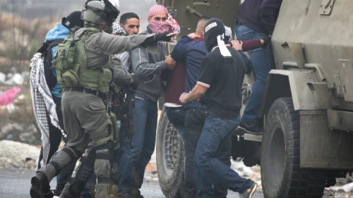 Illustrative: Israeli undercover troops arrest a Palestinian man during a protest in the West Bank City of Ramallah against U.S. President Donald Trump's latest decision to recognize Jerusalem as the capital of Israel, Dec. 13, 2017. Photo by Flash90.