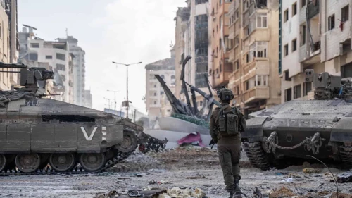 Israeli troops operating in the Hamas-ruled Gaza Strip, Nov. 12, 2023. Credit: IDF.