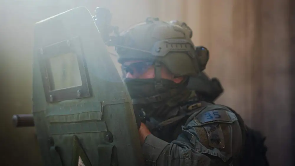 Israel Border Police officers during a counter-terrorism raid in Samaria, July 1, 2025. Credit: Israel Police.
